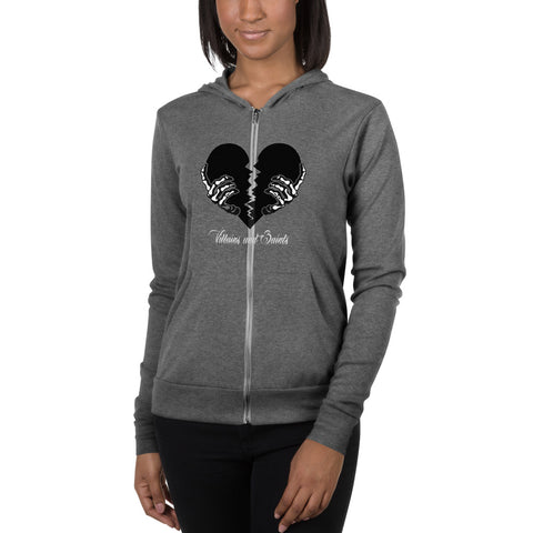 Broken zip hoodie